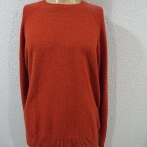 J Crew Women's Lamb's Wool Blend Crew Neck Long Sleeve Ribbed Sweater Size XL